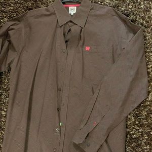 Cinch Long sleeve button up shirt. Size L.